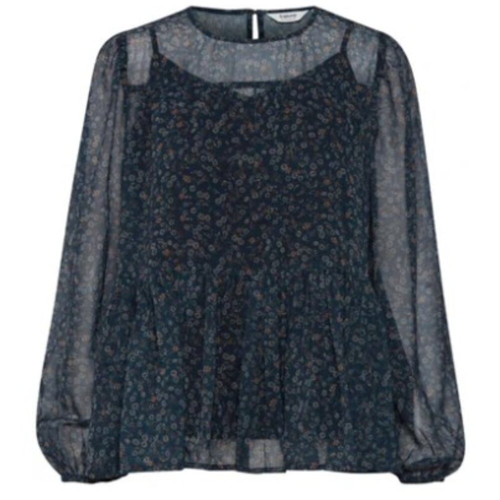 B.Young - The Ifia Floral Tiered Blouse - Size 40/US Size 12